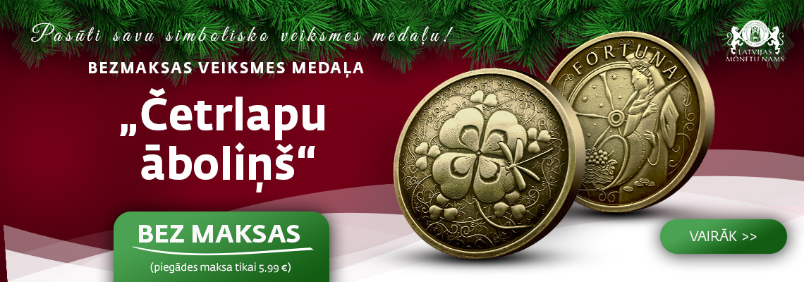 Bezmaksas veiksmes medaļa „Četrlapu āboliņš“