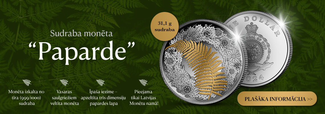 Sudraba monēta “Paparde”