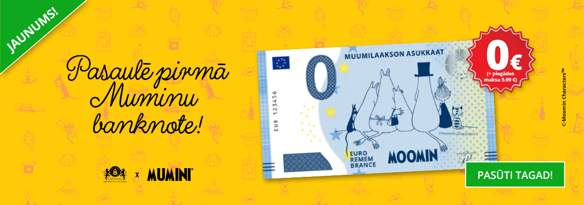 Pasaulē pirmā Muminu banknote