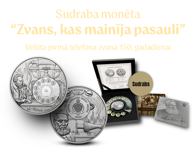 Sudraba monēta “Zvans, kas mainīja pasauli”