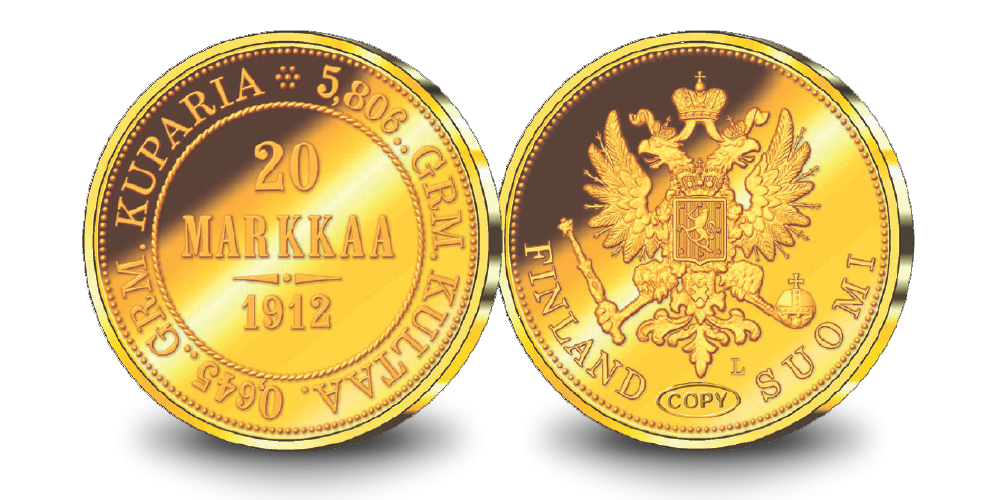 1912. gada 20 marku kopija