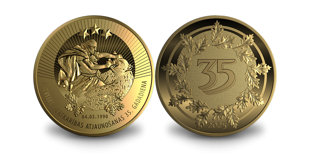 Apzeltīta medaļa “Latvijas Neatkarības atjaunošanas 35. gadadiena”