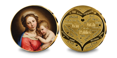 Apzeltīta medaļa “Madonna ar bērnu”
