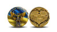 Ukrainas brīvības cīņām veltīta apzeltīta medaļa „Slava Ukrainai!“