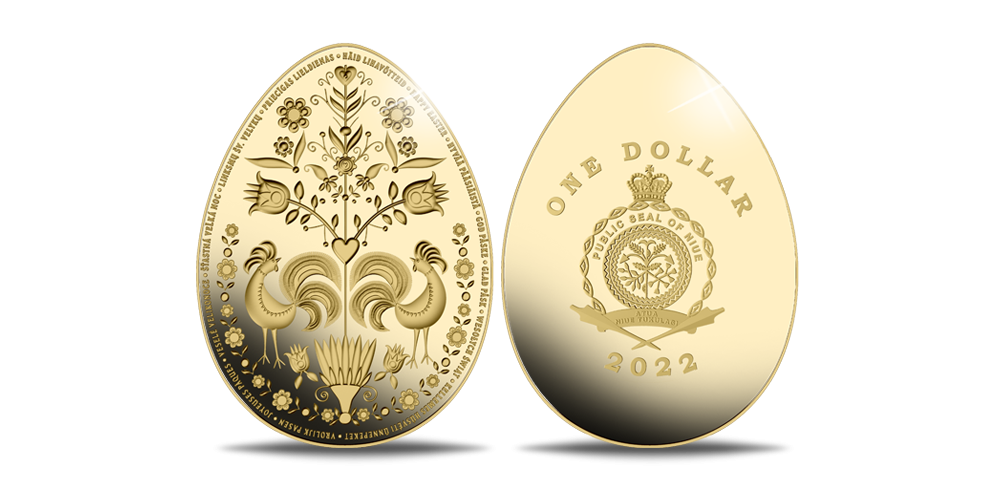 Apzeltīta monēta „Lieldienu ola“