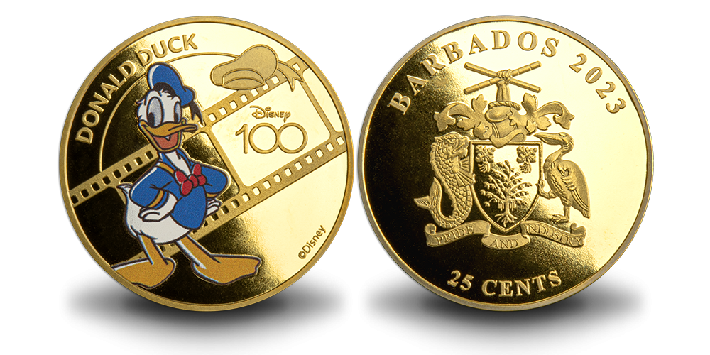 Apzeltīts monētu komplekts “Disnejam 100 gadi”1