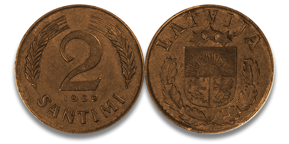 Autentisku latviešu monētu komplekts2