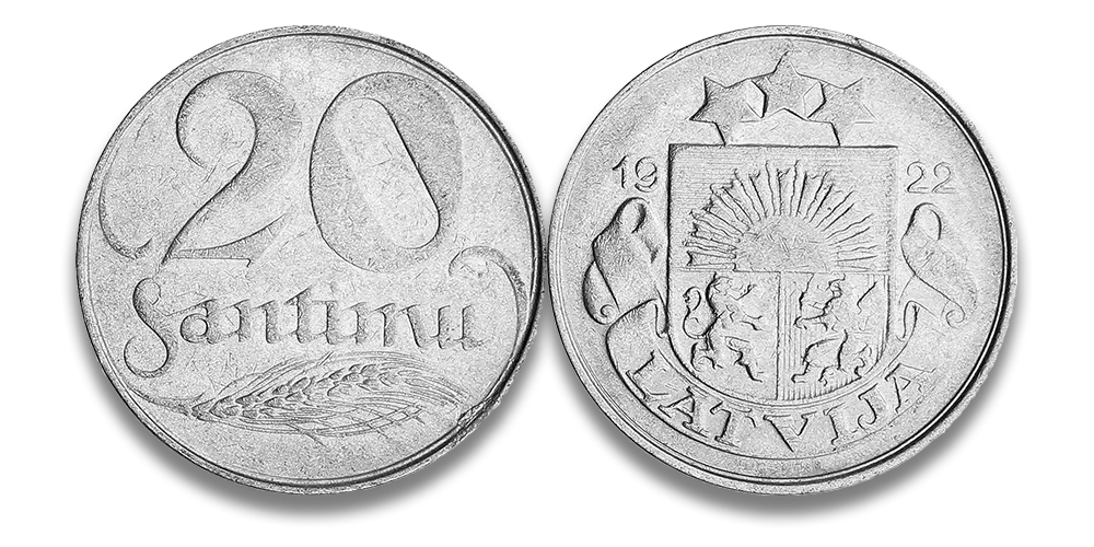 Autentisku latviešu monētu komplekts5