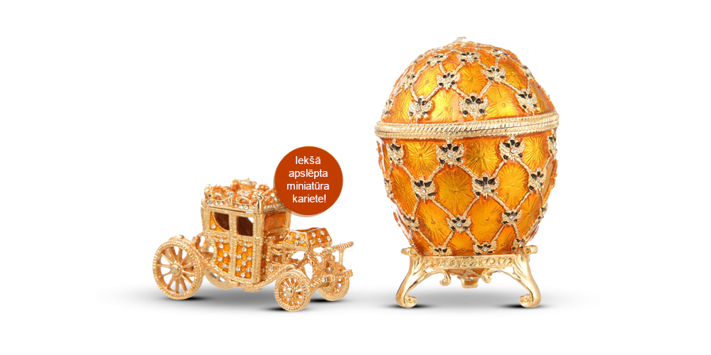 Apzeltīta dārglietu lādīte, Faberžē olas “Karaliskā Kronēšana” iedvesmota (dzeltens) Apzeltīta dārglietu lādīte, Faberžē olas “Karaliskā Kronēšana” iedvesmota (dzeltens)