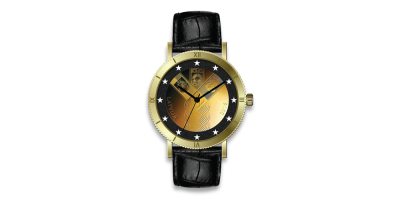 Elegants rokaspulkstenis ar 100-gades 2 eur monētu