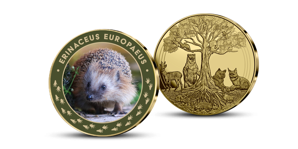 Kolekcija „Latvijas Gada dzīvnieks“, pirmā medaļa „Ezis“