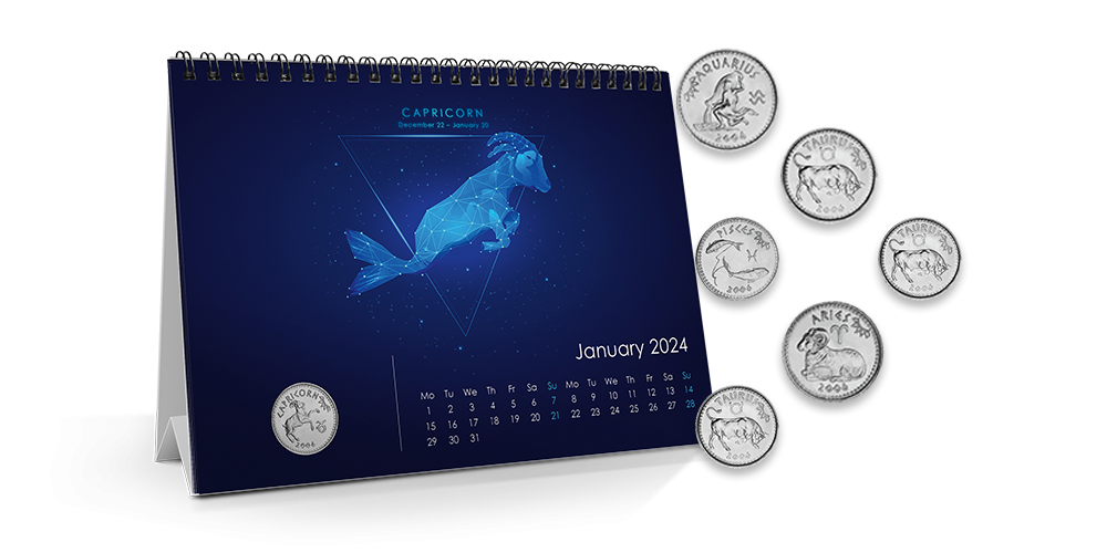 Galda kalendārs “Zodiaka zīmes 2024”