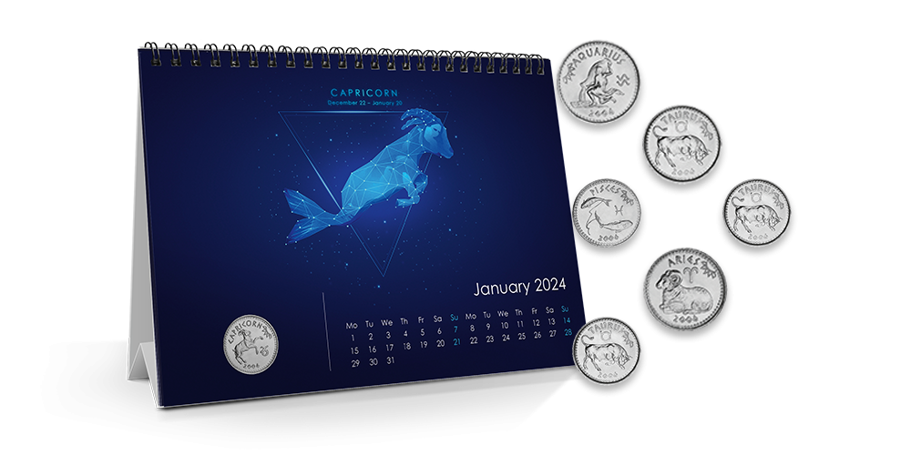 Galda kalendārs “Zodiaka zīmes 2024” Galda kalendārs “Zodiaka zīmes 2024”