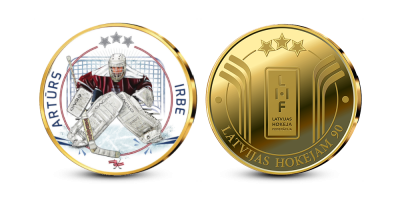 Kolekcija „Latvijas hokeja zelts“, pirmā medaļa - „Artūrs Irbe