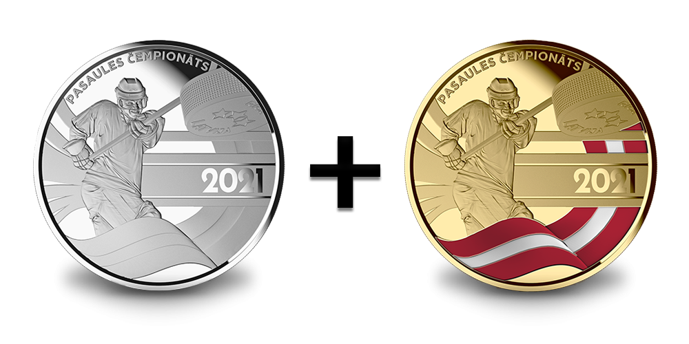 Latvijas hokeja līdzjutēju medaļas - 2 par 1 cenu