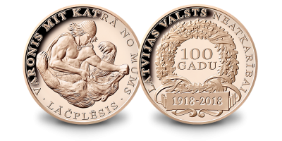 Latvijas neatkarības simtgadei veltīta medaļa “Lāčplēsis”