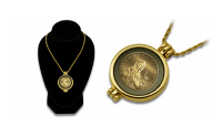 Medaljons ar tīra zelta monētu “Lurdas Dievmāte”