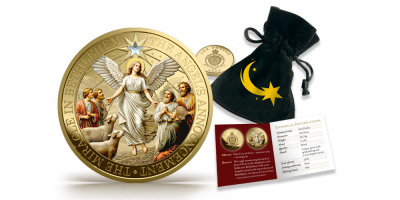 Apzeltīta monēta “Eņģeļa parādīšanās ganiem”