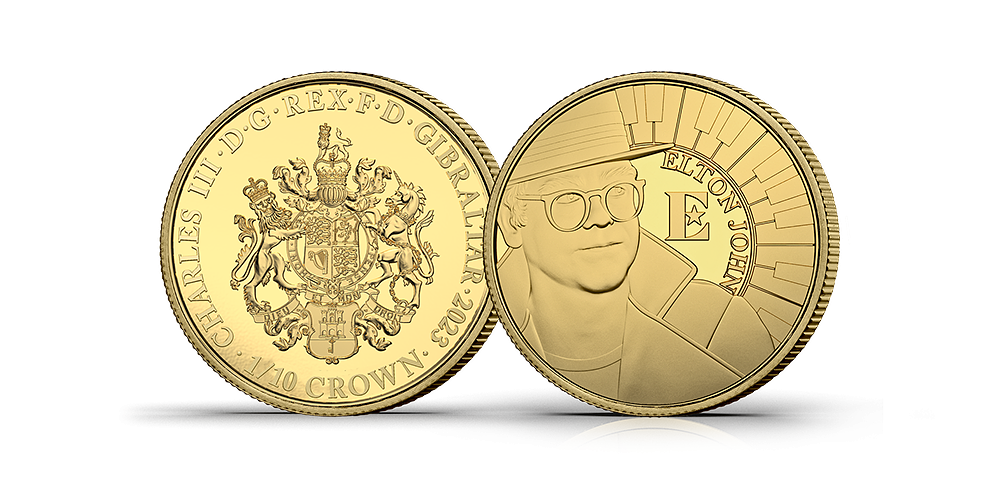 Zelta monēta, kas veltīta seram Eltonam Džonam Zelta monēta, kas veltīta seram Eltonam Džonam