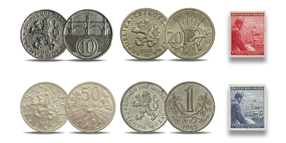 Autentisku monētu komplekts „Bohēmija un Morāvija”