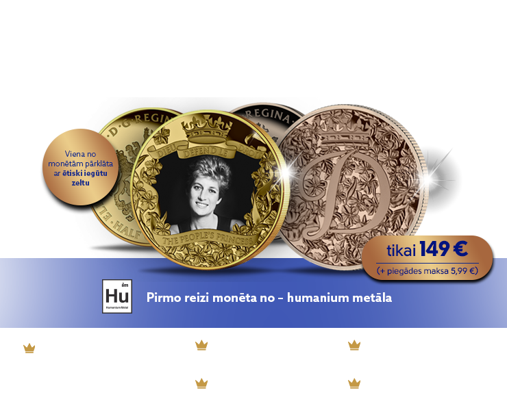 „Humanium” metāla monētu komplekts „Tautas princese Diāna”