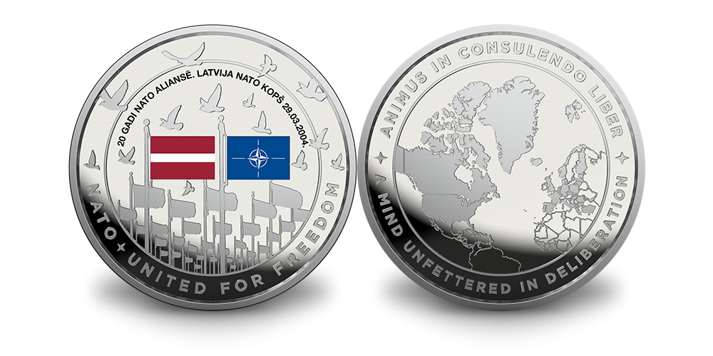 Piemiņas medaļas „LATVIJA - 20 GADI NATO“ – 2 par 1 cenu1