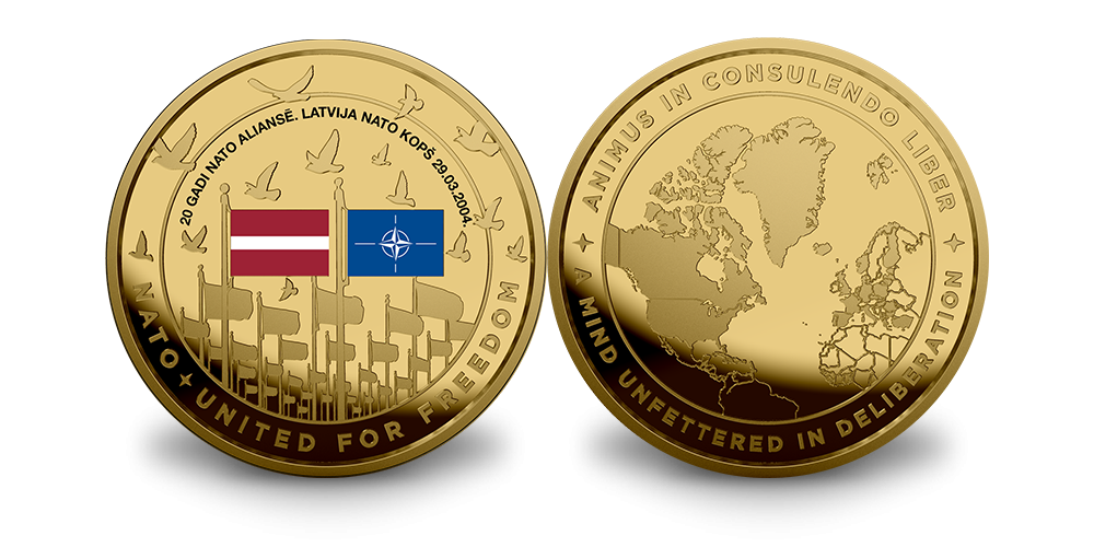 Piemiņas medaļas „LATVIJA - 20 GADI NATO“ – 2 par 1 cenu2