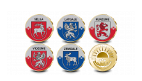 Piemiņas medaļu komplekts “Latviešu vēsturisko zemju ģerboņi” 