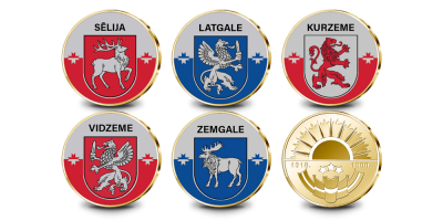Piemiņas medaļu komplekts “Latviešu vēsturisko zemju ģerboņi” 