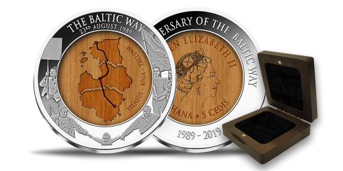 Monēta izgatavota par godu „Baltijas ceļa“ trīsdesmitajai gadadienai - Latvijas tēma | Latvijas ...