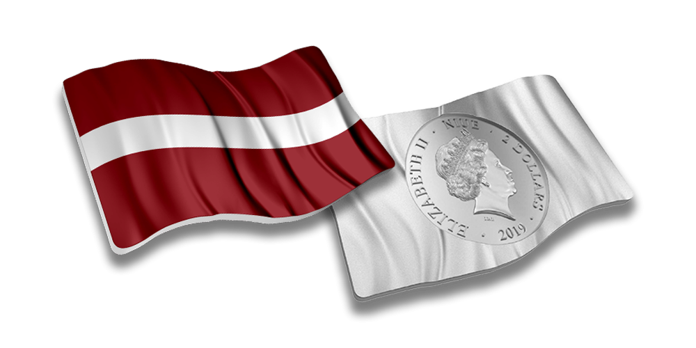 Sudraba monēta „Latvijas karogs“ Sudraba monēta „Latvijas karogs“