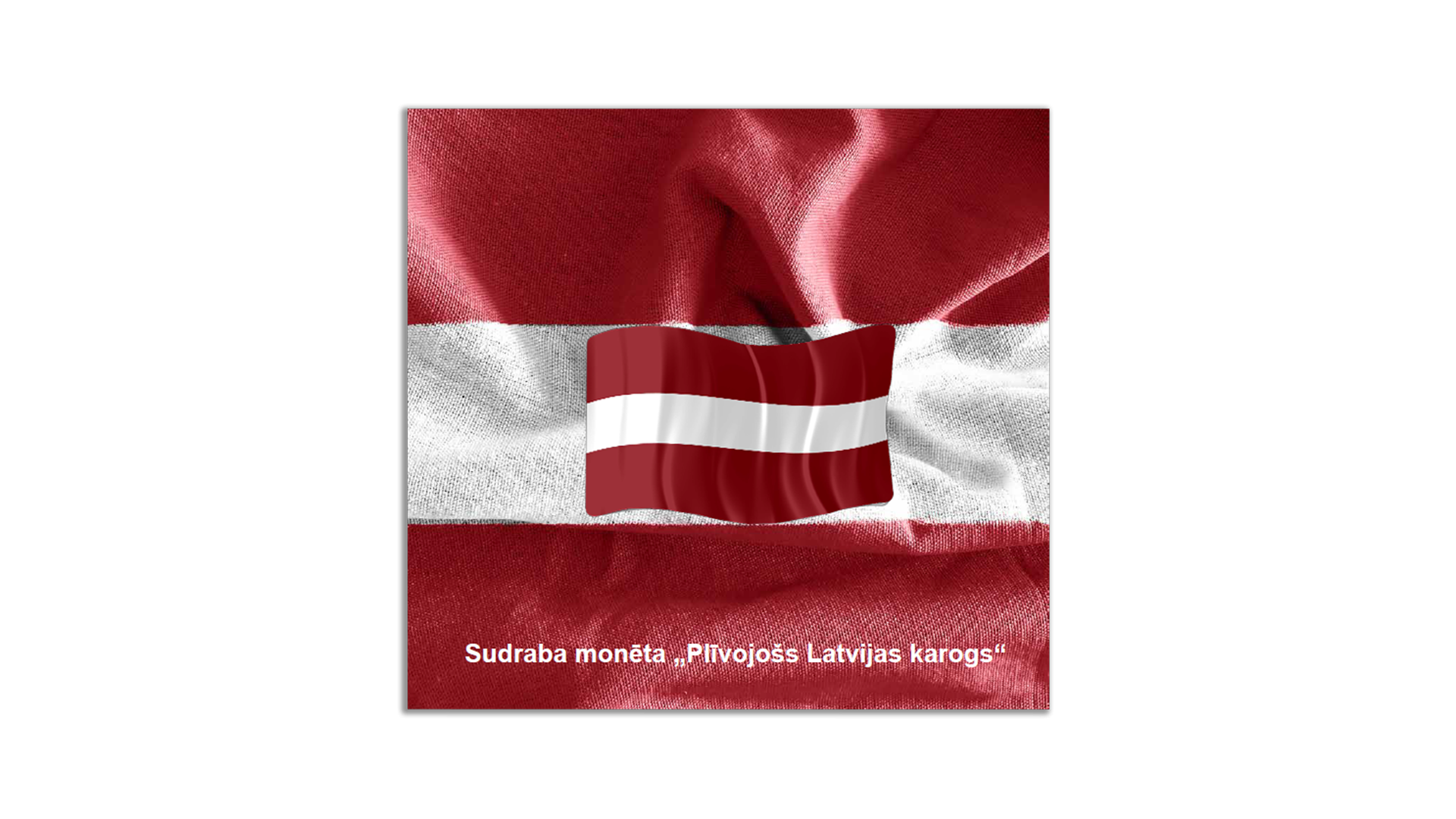  Sudraba monēta „Latvijas karogs“ 2