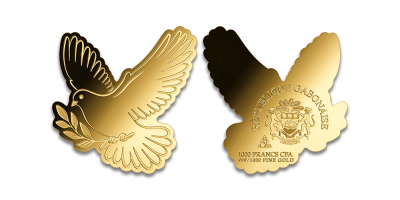 Tīra zelta monēta “Miera dūja”