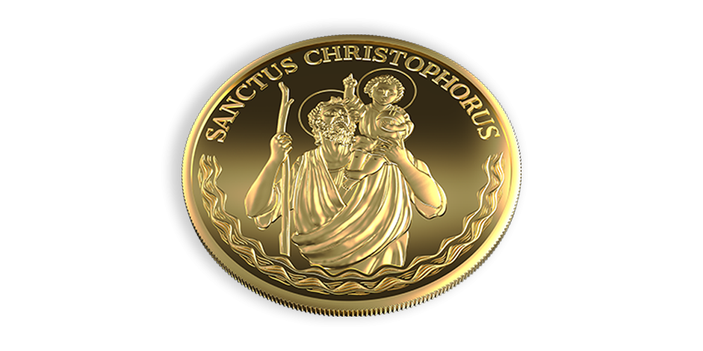 Zelta monēta “Sv. Kristofers” 1/6oz1