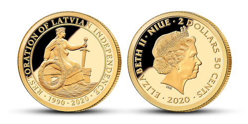 Tīra zelta monēta „Tautu meita“ - 30 gadi neatkarības atjaunošanai - Zelta monētas | Latvijas ...