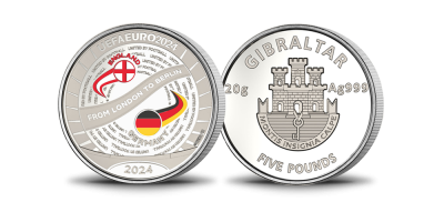 UEFA Eiropas futbola čempionātam 2024 veltīta sudraba monēta