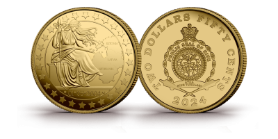 Zelta monēta “20 gadi Eiropas Savienībā”