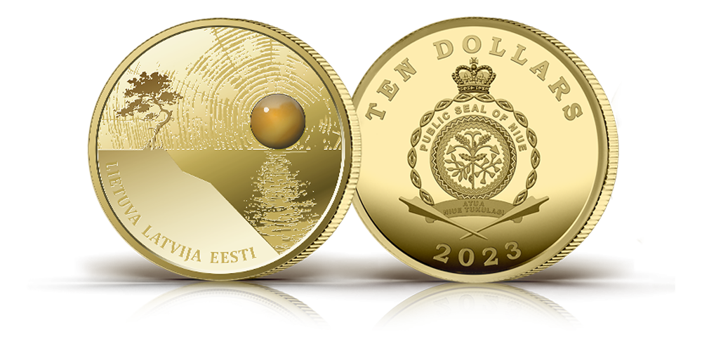 Zelta monēta „Baltijas jūras dzintars“ 2023