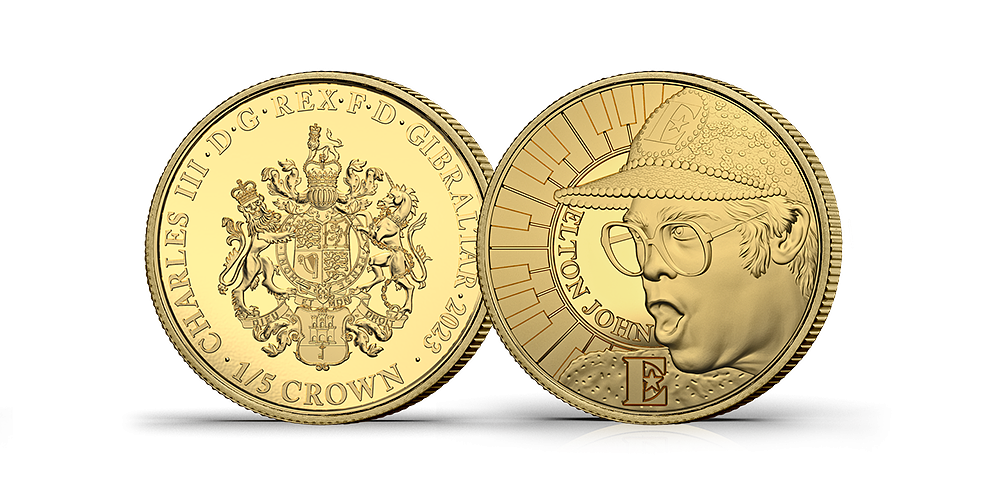 Zelta monēta, kas veltīta popmūzikas leģendai – seram Eltonam Džonam