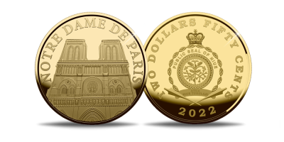 Zelta monēta „Parīzes Dievmātes katedrāle“