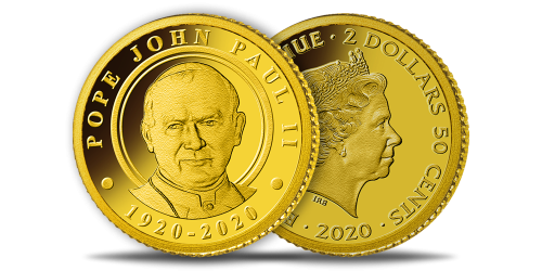 Pāvesta Jāņa Pāvila II dzimšanas 100. gadadiena - Zelta monētas | Latvijas Monētu nams ...