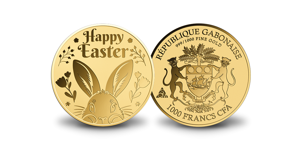 Tīra zelta monēta “Priecīgas Lieldienas”