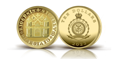 Zelta monēta „Senais Rīgas pilsētas zīmogs“