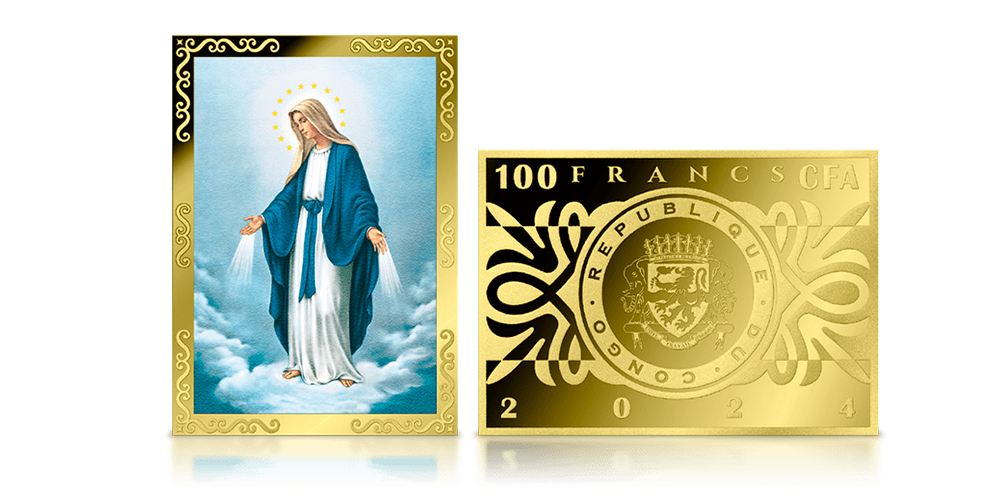 Tīra zelta monēta “Vissvētākās Jaunavas Marijas Bezvainīgā Ieņemšana”1